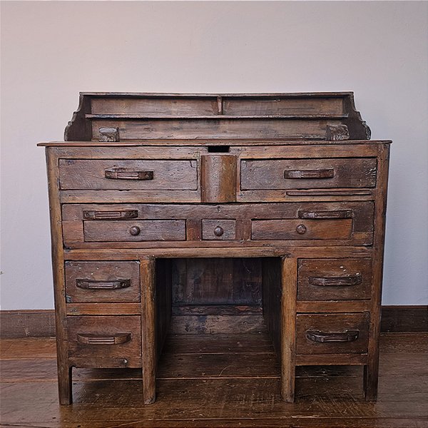 Mesa de Ourives Antiga Rústica, Séc. XIX - 118x62cm (L x P)