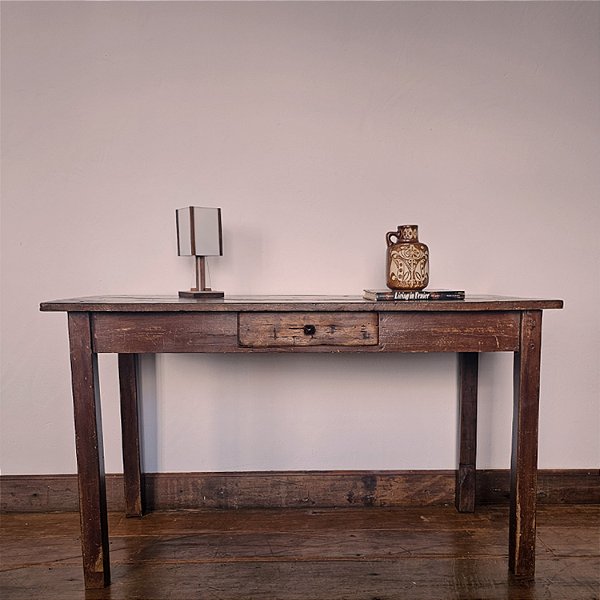 Mesa de Refeição Antiga com Gaveta, Séc. XX - 135x63cm (L x P)