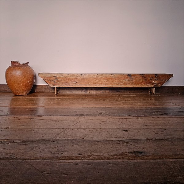 Banco Baixo Rústico em Madeira - 201x22cm (L x P)