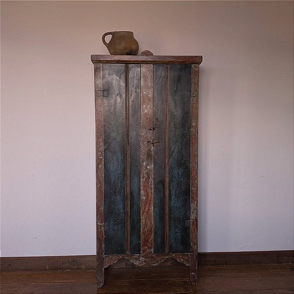 Armário Antigo com Policromia Marmorizada, Séc. XIX - 94x36x207cm