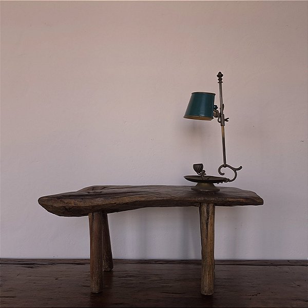 Banqueta em Madeira Maciça, Início do Séc. XX - 67x29x29cm