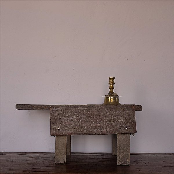 Banquinho Antigo de Casas de Produção de Farinha, Séc. XX - 60x35x27cm