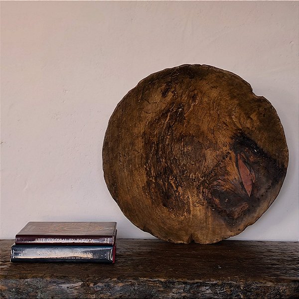 Bateia em Madeira Maciça, Séc. XIX - 62x20cm