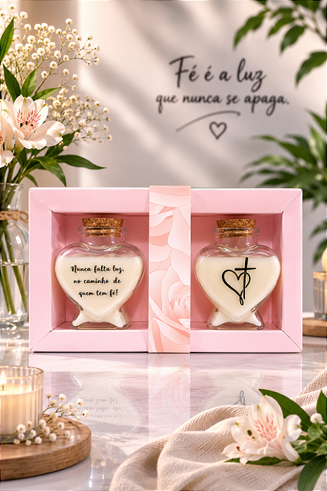 Kit Mini Velas Aromáticas - Nunca falta luz, no caminho de quem tem fé!