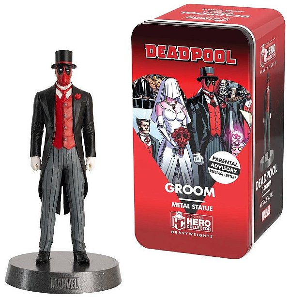 DEADPOOL - GROOM - METAL STAUE - NOVO