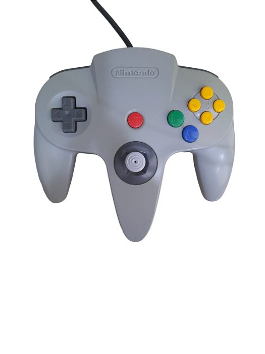 CONTROLE NINTENDO 64 CINZA - USADO
