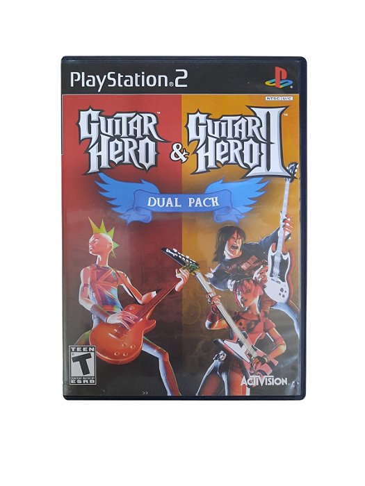 GUITAR HERO & GUITAR HERO II - DUAL PACK - USADO - PS2