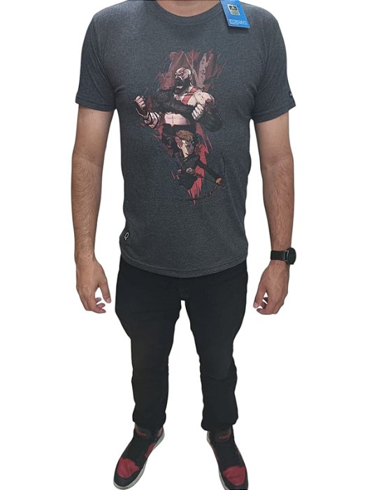 CAMISETA KRATOS E ATREUS - CINZA