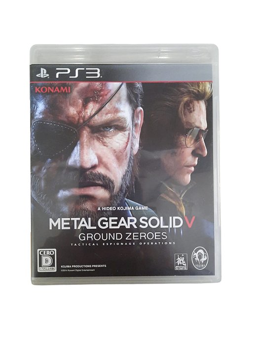 METAL GEAR SOLID V - GROUND ZEROES - JAPAN REGION - USADO - PS3