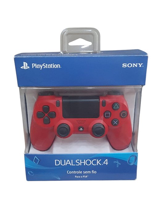 CONTROLE SONY PS4 SEM FIO VERMELHO - USADO