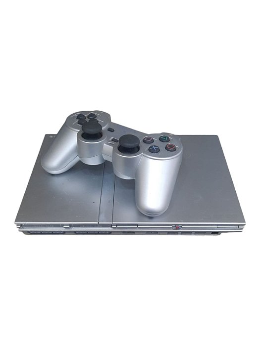 CONSOLE - PLAYSTATION 2 SLIM CINZA - DESBLOQUEADO - USADO