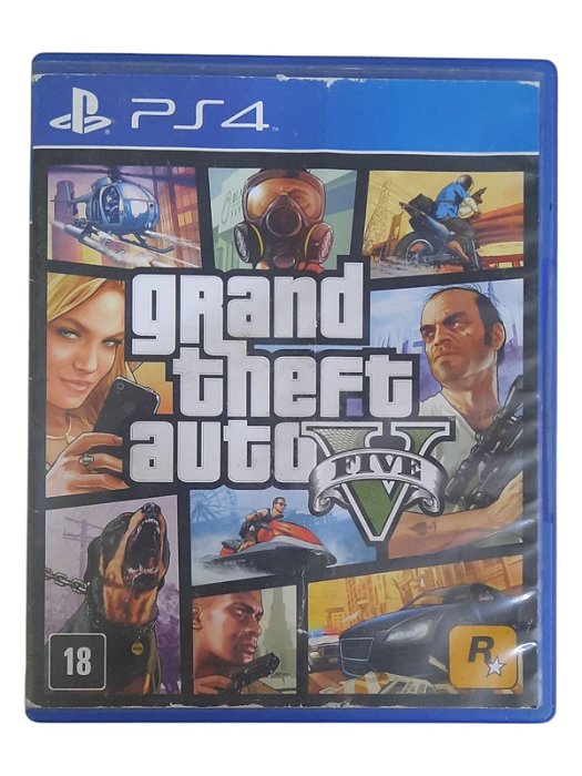 GTA V - SEM MAPA - DETALHES NA CAPA - USADO - PS4