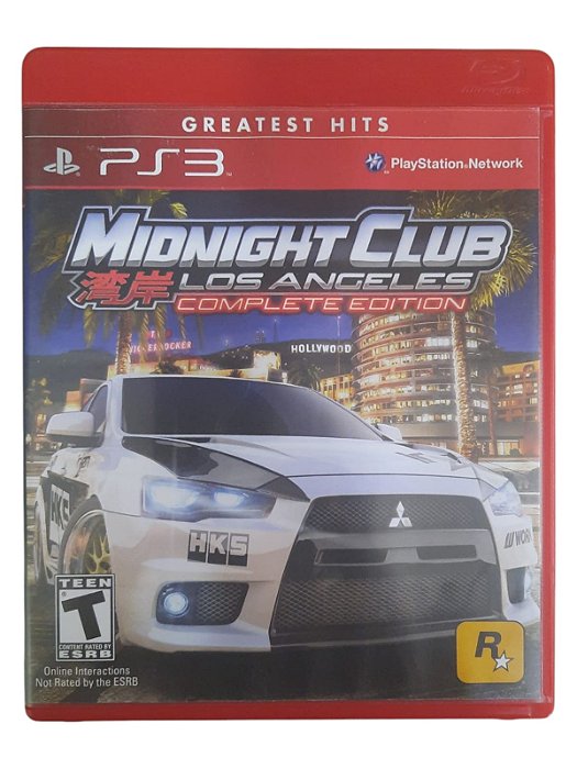 GREATEST HITS - MIDNIGHT CLUB LOS ANGELES - USADO - PS3