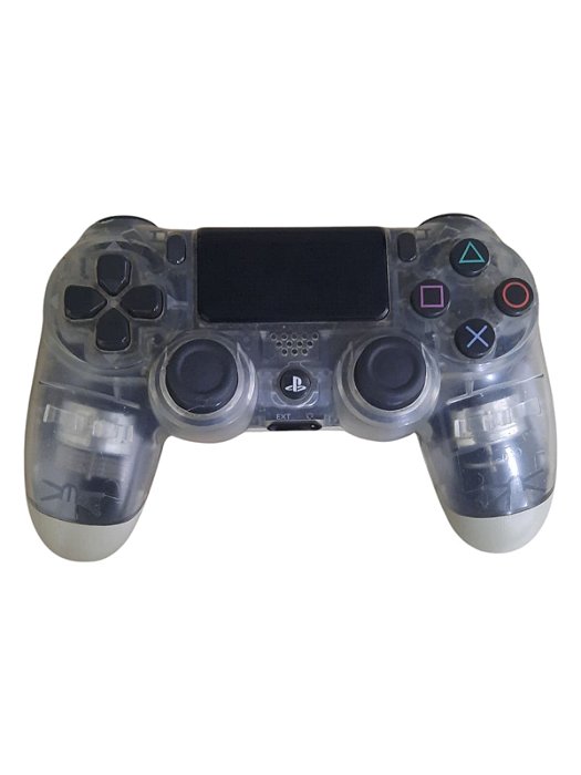 CONTROLE TRANSLÚCIDO - C/ DETALHES - USADO - PS4