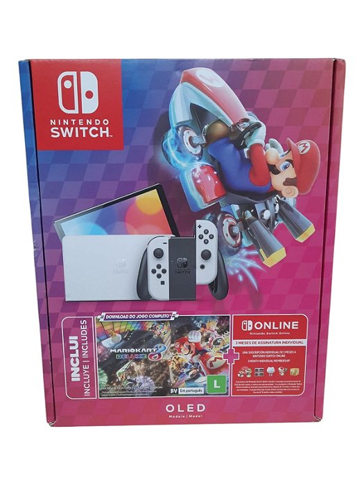 CONSOLE NINTENDO SWITCH OLED MARIO KART 8 DELUXE - NOVO