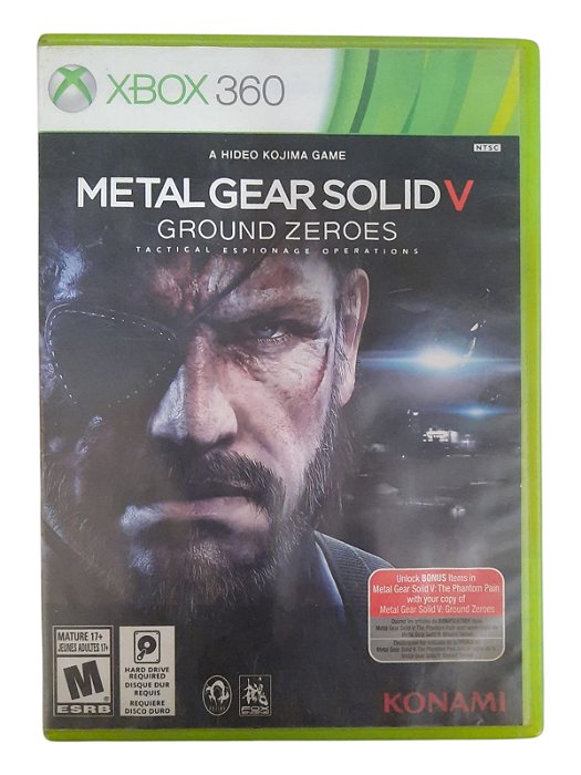 METAL GEAR SOLID V: GROUND ZEROES - C/ DETALHES - USADO - XBOX 360