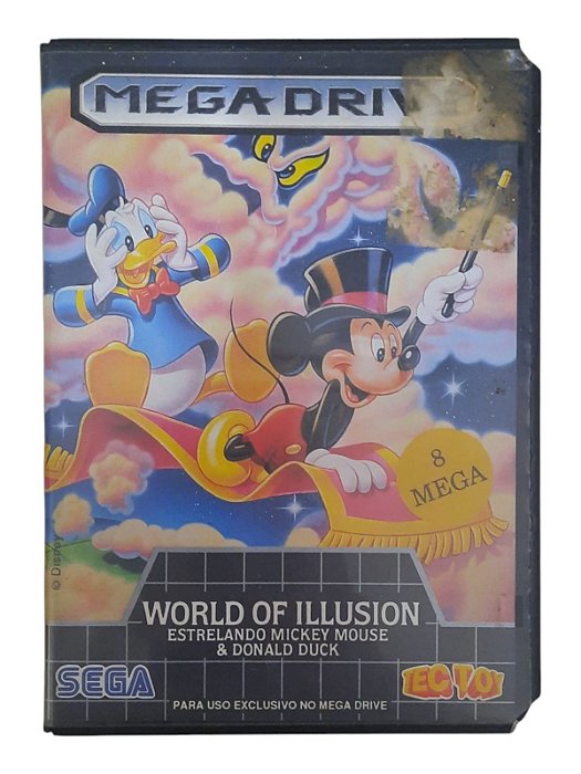 WORLD OF ILLUSION: MICKEY MOUSE & DONALD DUCK - USADO - MEGA DRIVE