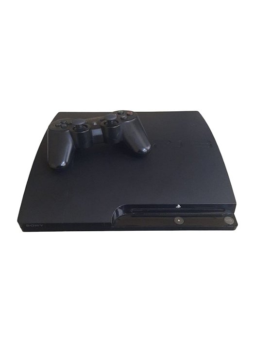 CONSOLE - PLAYSTATION 3 SLIM - COM DETALHES/ CABOS PARALELO - USADO