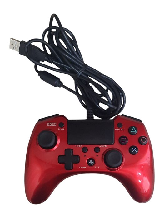 CONTROLE PS4 VERMELHO  - USADO - HORI