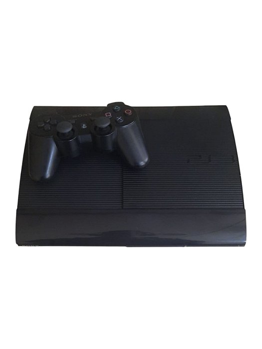 CONSOLE - PLAYSTATION 3 SUPER SLIM - COM DETALHES - USADO