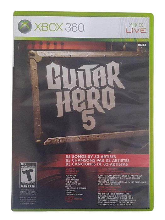 GUITAR HERO 5 - USADO - XBOX 360