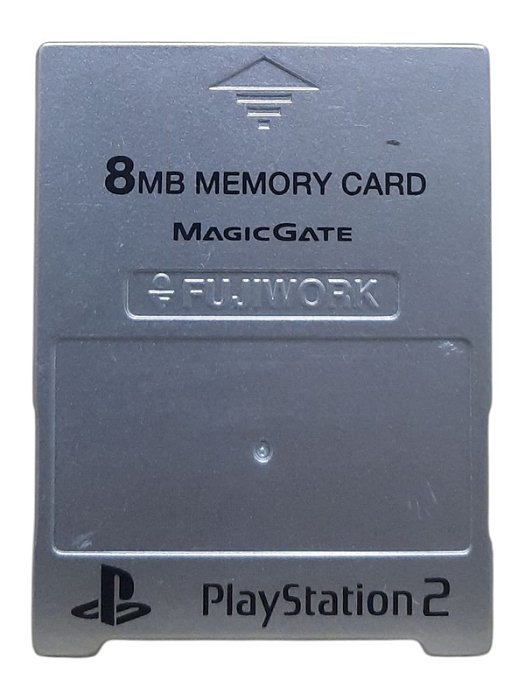 MEMORY CARD 8MB FUJIWORK - PRATA - USADO - PLAYSTATION 2