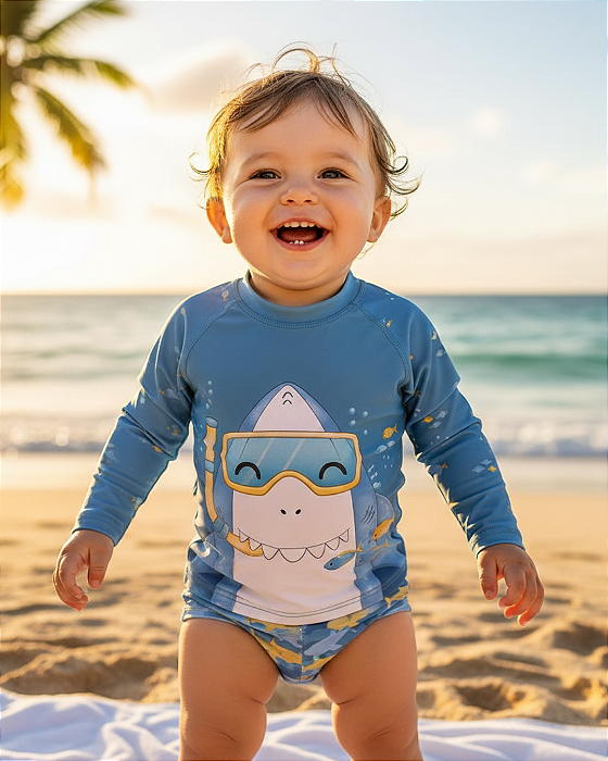 Conjunto Infantil Linha Praia Blusa e Sunga Lebhua 15303