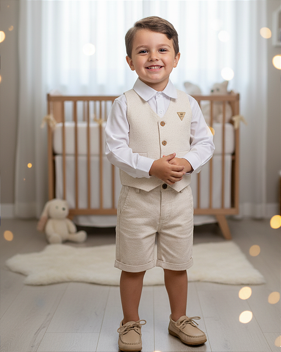 Conjunto Infantil Masculino Cerimônia, 3 peças Paraiso 17084