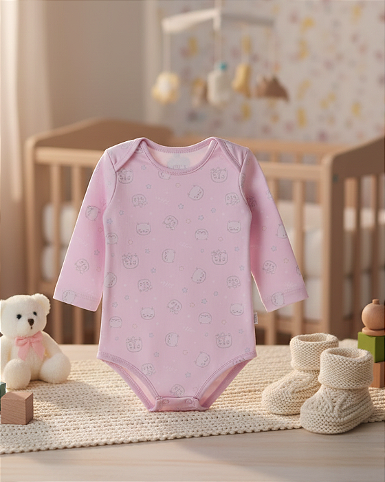 Body Bebê Manga Longa em Malha térmica Lebhua 14447