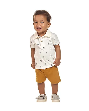 Conjunto Infantil Masculino Camisa Polo e Bermuda 11453