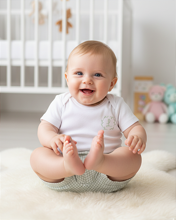 Conjunto Bebê Masculino Curto Body e Shorts Letut 16650