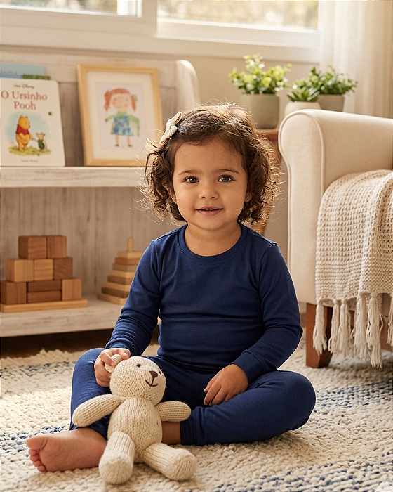 Conjunto Segunda Pele Infantil Flanelado Malha Comfort 17591