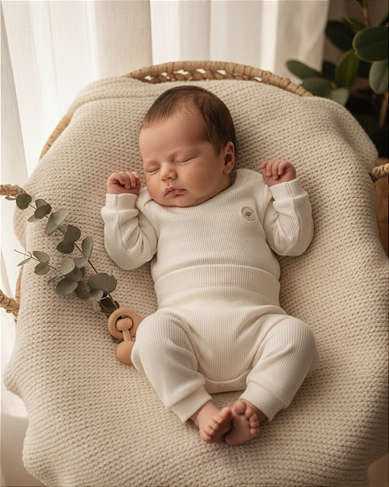 Conjunto Bebê Longo Body e Calça – Amamentação Letut 17389