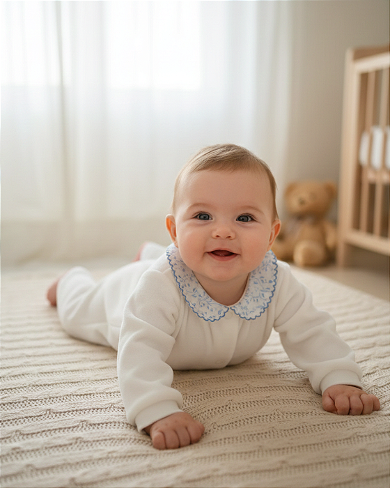 Macacão Bebê Feminino Longo Pelo Quentinho Letut 17280