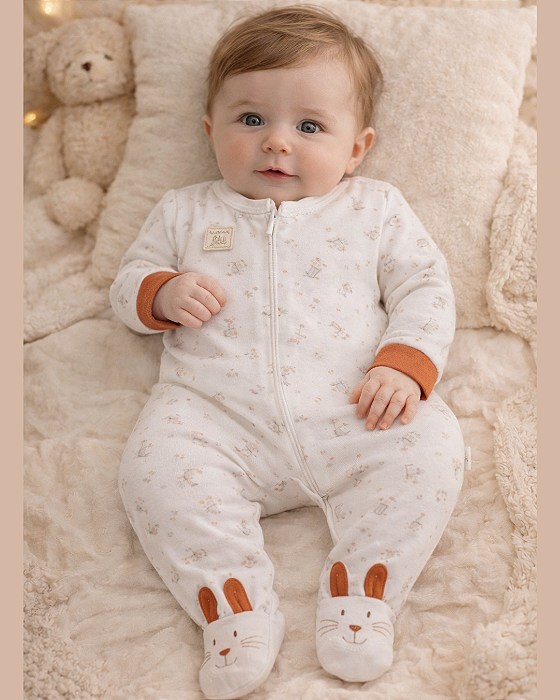 Macacão Bebê Masculino Longo – Fofura Lúdica - Letut 17291