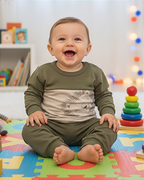 Conjunto Bebê Masculino Camiseta e Calça – Conforto 11709