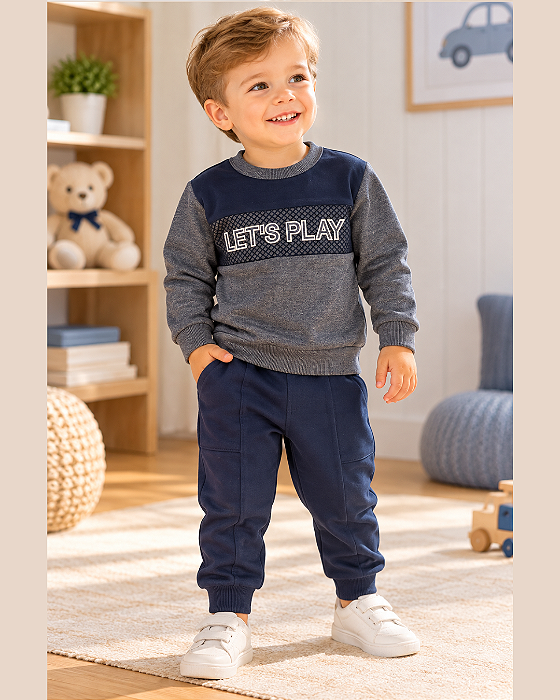 Conjunto Infantil Masculino Moletom Kaiani 11725