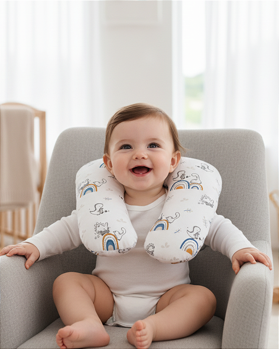 Almofada de Pescoço Bebê Anatômica 100% Algodão Papi 1167