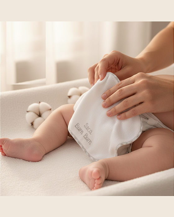 Seca Bum Bum Fralda 100% Algodão 4 Unidades Papi 3168