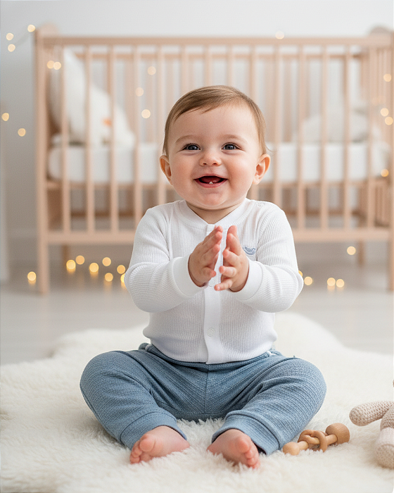 Conjunto Bebê Masculino Longo Body e Calça Letut 17354