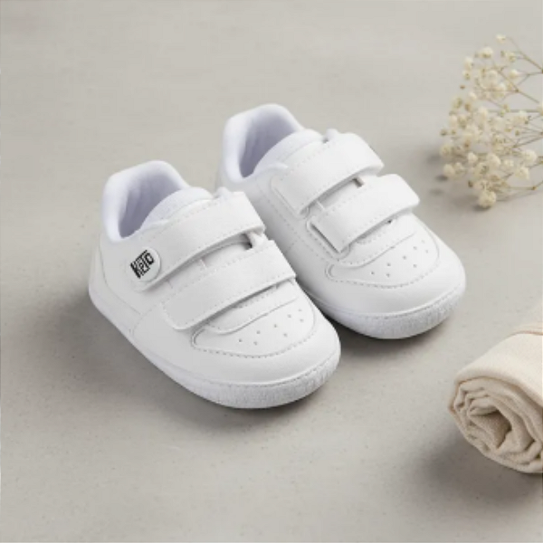 Sapatinho Tênis Bebê Masculino Branco Velcro Keto Baby 3453