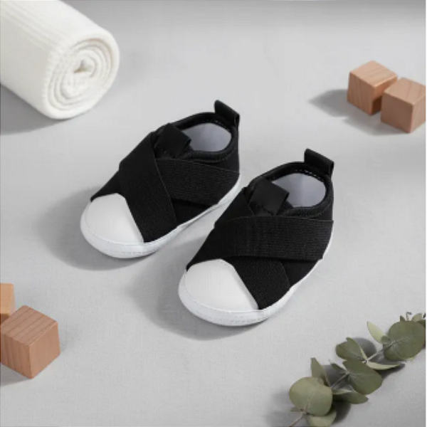 Tênis Bebê Unissex Preto Elástico Keto Baby 3250