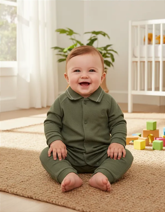 Macacão Bebê Masculino Longo Linha Colors Paraíso 18564