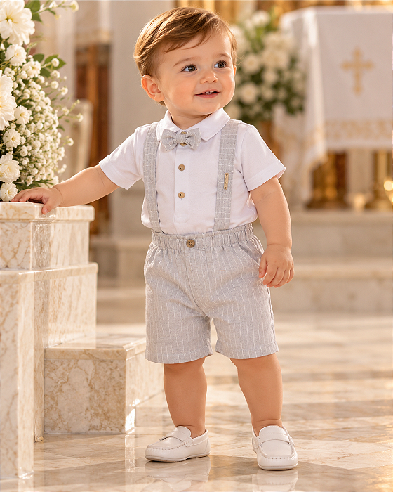 Conjunto Bebê Masculino Curto Body e Shorts Paraíso 18642