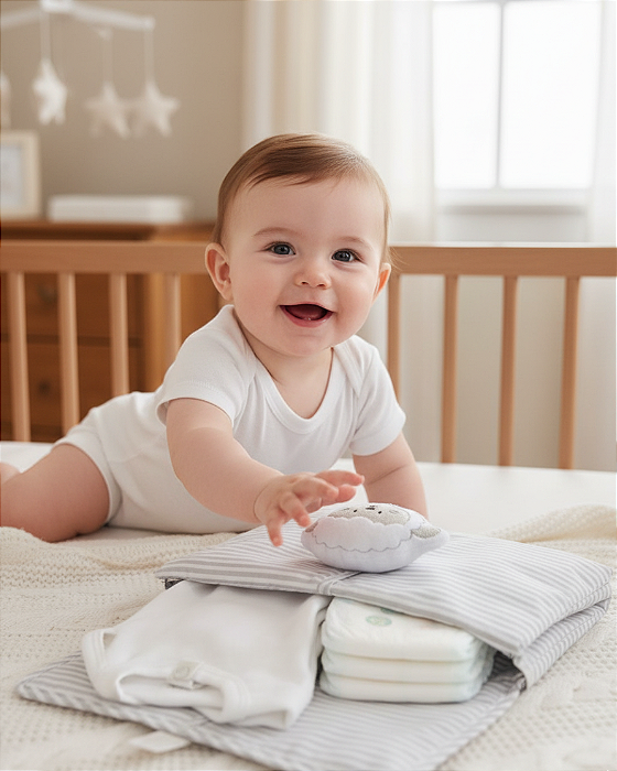 Trocador Portátil com Porta Fraldas 66x40cm Papi 3574