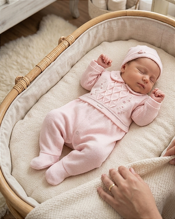 Macacão Bebê Feminino Longo Casinha de Abelha Paraíso 19064