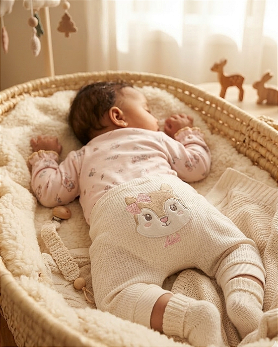 Conjunto Bebê Feminino Plush Bordado no Bumbum Letut 19580