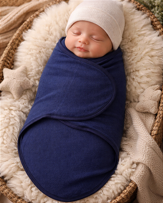 Cueiro Swaddle Ajustável Tricot Algodão com Velcro Papi 3159