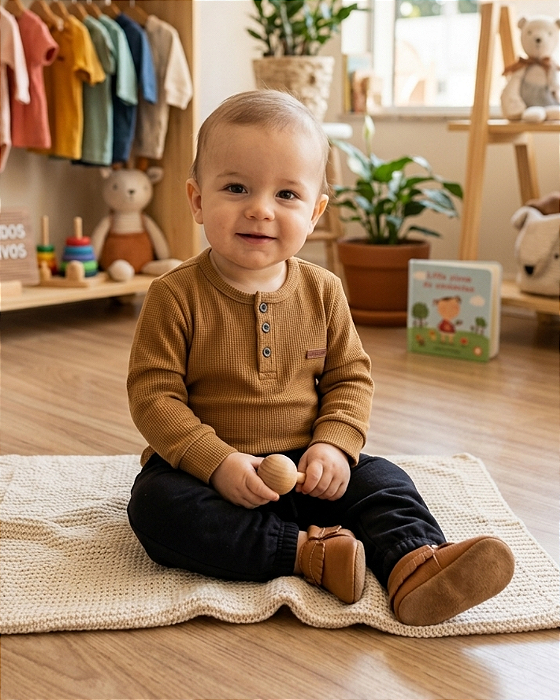 Conjunto Bebê Camiseta Quadri Calça Moletin PullaBulla 55173