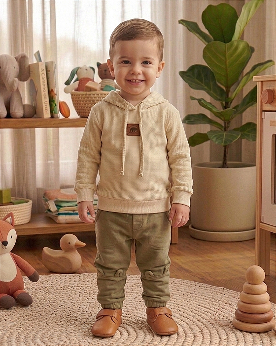 Conjunto Menino Blusão Malha Calça Moletom PullaBulla 55278